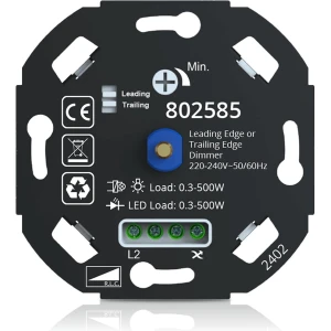 Led Dimmer - 500W - Fase Af-En Afsnijding - Geruisloos - Dimmer