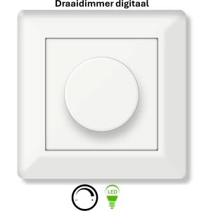 Freelux Draaiknop | led-dimmer | 230VAC - 250VA/1,1A | Zuiver wit glans