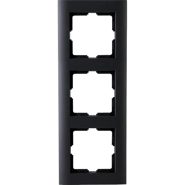 3-Weg Afdekraam Zwart Mat Oppervlak voor Schakelmateriaal