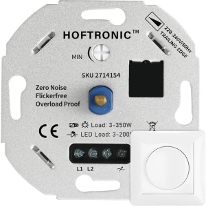 LED dimmer - 3-200 watt - Geschikt voor fase afsnijding - Universeel - Incl. wit afdekraam en draaiknop