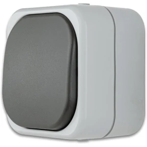 Opbouw Kruisschakelaar Grijs IP44 - Vochtbestendig Schakelmateriaal