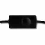 230V universele snoerdimmer 2-100W zwart incl snoer voor dimbare led, halogeen en gloeilampen | Tradim 64202