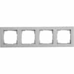 Gira E2 Afdekraam 4-voudig - Aluminium mat (System 55) - Schakelmateriaal - 021425 - E2BF5