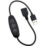 Han-Bar® USB Dimmer Schakelaar voor LED Strip Licht - 5V - 8 Helderheidsniveaus - Zwart - 1 Stuks