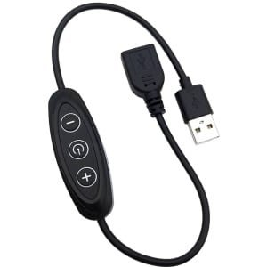 Han-Bar® USB Dimmer Schakelaar voor LED Strip Licht - 5V - 8 Helderheidsniveaus - Zwart - 1 Stuks