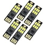 Pack van 6 USB LED Lampen - Ultradun en Superhelder met Touch Dimmer