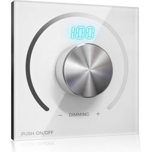 SnelShoppen - DC 12V PWM Dimmer Switch met Digitale Display, Flush-Mounted Dimmer voor Motorhome, RV, Dimbare LED Lamp, Perfect voor Feest, Camping en