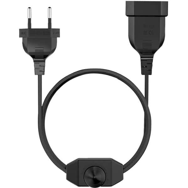 SnelShoppen - LED Dimmer met Schakelaar 3 m, Stille Dimbare Stekker voor LED Lampen en Halogeen, Max 100 W, Euro Plug Zwart voor Thuis en Feest SnelShoppen - LED Dimmer met Schakelaar 3 m, Stille Dimbare Stekker voor LED Lampen en Halogeen, Max 100 W, Euro Plug Zwart voor Thuis en Feest
