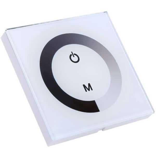 Dailygoods - Dailygoody - Enkele kleur Touch Panel Dimmer Lichtschakelaar - Led Licht Strip Controller - Wit - Hoge kwaliteit Dimmer - Geschikt voor DC 12V-24V - E