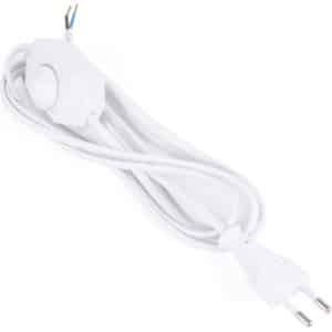 3 x Stroomkabel - LED - Halogeen - Bulb - Aan-Uit - Dimmen - connector - snoerdimmer - 2 m wit