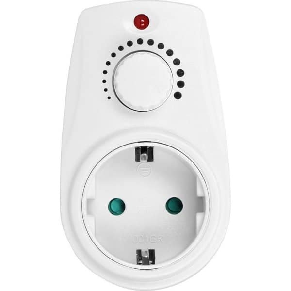 Doorvoerstekker met dimmer - Stekkerdimmer/Plug-in dimmer -Min40watt Max. 280 Watt - LED dimmer - Gloeilamp dimmer-VOOR Nederland