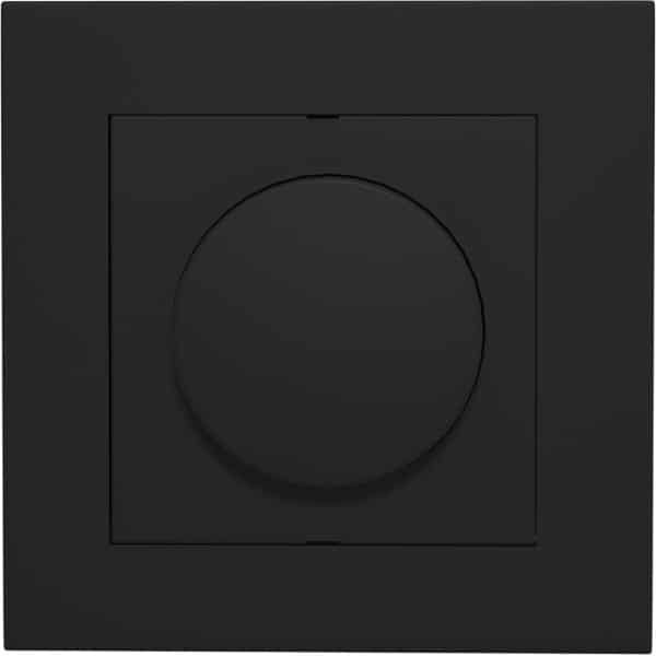 LCB - LED Dimmer afdekraam / afdekplaat Modern Zwart - 84x84mm