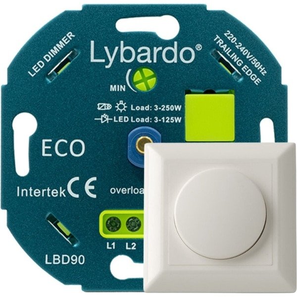 LED dimmer - Met afdekplaat - 3-125W - Universeel - Inbouw