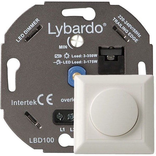 LED dimmer - Met afdekplaat - 3-175W - Universeel - Inbouw
