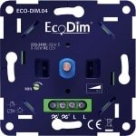 Basic LED Dimmer Inbouw - Fase Afsnijding, 0-150W, Druk-draai schakelaar, Draaidimmer voor LED Lampen, 100% Stil - EcoDim 04
