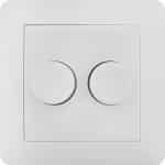Ledvion - LED Duo Dimmer Afdekplaat Wit - Incl.Knop