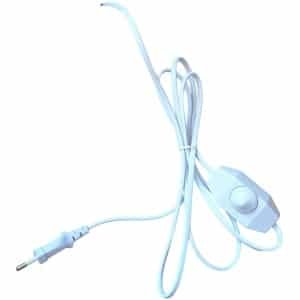 Stekkersnoer wit + dimmer 1A - 200W | snoerdimmer 2-aderig 180 cm 230V~