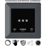 Freelux Aanraakvrije bediening | led-dimmer | 230VAC - 500VA/2,1A | Antraciet mat gelakt