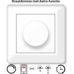 Freelux Draaiknop | Astro-schakelklok met app | led-dimmer | 2-polig | 230VAC - 300VA/1,3A_2P | Signaal wit glans