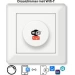 Freelux Draaiknop | Wifi T | led dimmer | 250W/1,1A | Inbouw | Zuiver wit glans