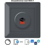 Freelux Draaiknop | Wifi Tuya | Led Dimmer | 250VA/1,1A | Inbouw | Antraciet mat gelakt