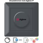 Freelux Draaiknop | Zigbee-P | led-dimmer | 230VAC - 250VA/1,1A | Antraciet mat gelakt