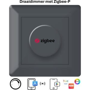 Freelux Draaiknop | Zigbee-P | led-dimmer | 230VAC - 250VA/1,1A | Antraciet mat gelakt