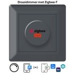Freelux Draaiknop | Zigbee-T | led-dimmer | 230VAC - 500VA/2,1A | Antraciet mat gelakt