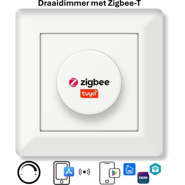 Freelux Draaiknop | Zigbee-T | led-dimmer | 230VAC - 500VA/2,1A | Zuiver wit glans