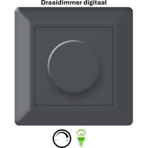 Freelux Draaiknop | led-dimmer | 230VAC - 250VA/1,1A | Antraciet mat gelakt