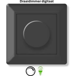 Freelux Draaiknop | led-dimmer | 230VAC - 250VA/1,1A | Signaal zwart mat gelakt