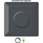 Freelux Draaiknop | led-dimmer | 230VAC - 500VA/2,1A | Antraciet mat gelakt