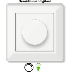 Freelux Draaiknop | led-dimmer | 230VAC - 500VA/2,1A | Zuiver wit glans