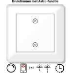 Freelux Drukknop Astro-schakelklok met app | led-dimmer | 230VAC - 500VA/2,1A | Pijlopdruk | Signaal wit glans