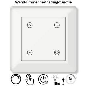 Freelux Drukknop Fading met doof tijd | led-dimmer | 230VAC - 250VA/1,1A | Zuiver wit glans