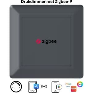 Freelux Drukknop | Zigbee-P | led-dimmer | 230VAC - 250VA/1,1A | Antraciet mat gelakt