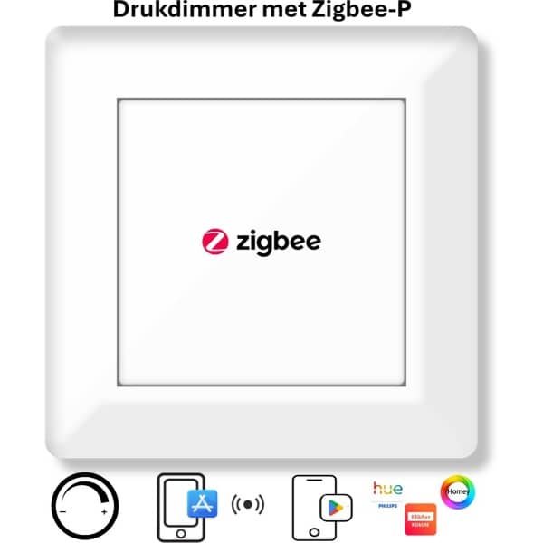 Freelux Drukknop | Zigbee-P | led-dimmer | 230VAC - 250VA/1,1A | Signaal wit glans
