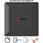 Freelux Drukknop | Zigbee-P | led-dimmer | 230VAC - 500VA/2,1A | Signaal zwart mat gelakt