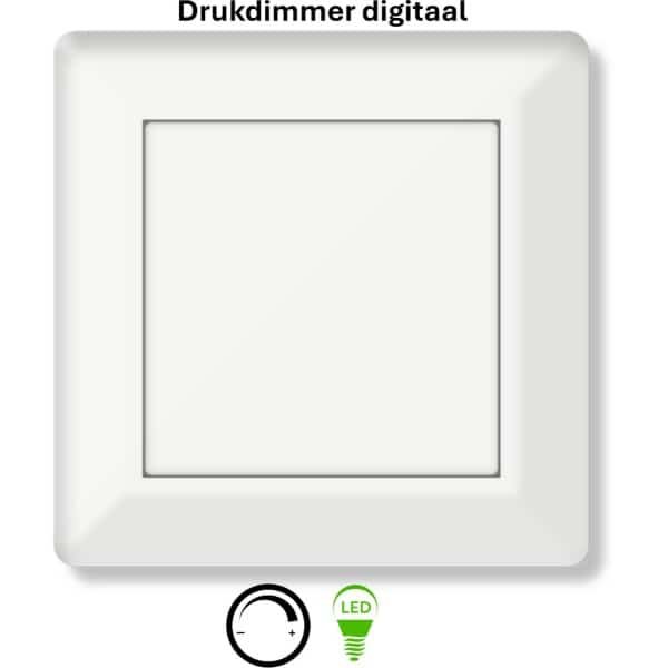 Freelux Drukknop | led-dimmer | 2-polig | 230VAC - 300VA/1,3A_2P | Zuiver wit glans