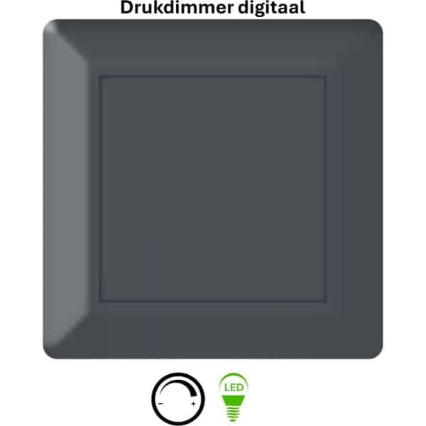 Freelux Drukknop | led-dimmer | 230VAC - 250VA/1,1A | Antraciet mat gelakt