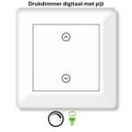 Freelux Drukknop | led-dimmer | 230VAC - 500VA/2,1A | Pijlopdruk | Signaal wit glans