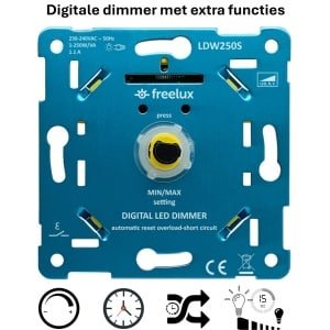 Freelux Led Dimmer | Tijdschakelaar | 0-250W | Inbouw |