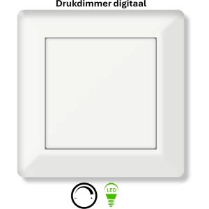 Freelux Tast Led Dimmer Inbouw | 230VAC - 500VA/2,1A | Zuiver wit glans