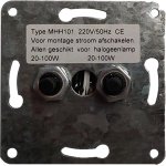 Duo Dimmer Halogeen - Dimmer Inbouw - 2x 20-100W - 230V - Exclusief afdekplaat