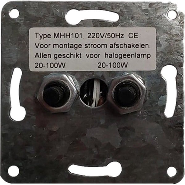 Duo Dimmer Halogeen - Dimmer Inbouw - 2x 20-100W - 230V - Exclusief afdekplaat
