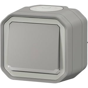 Legrand 069713L Compleet Spatwaterdicht schakelmateriaal Plexo Grijs 1 stuk(s)