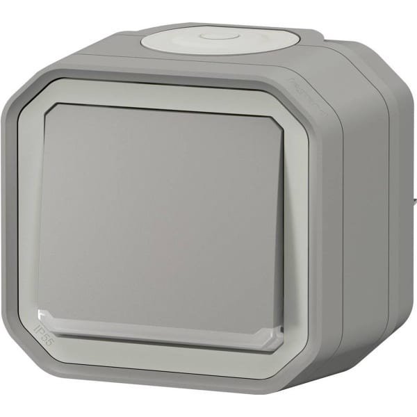 Legrand 069713L Compleet Spatwaterdicht schakelmateriaal Plexo Grijs 1 stuk(s)