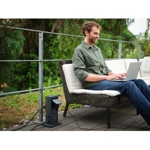 OSRAM SMART+ WiFi Outdoor Terminal EU met geïntegreerde repeater & 2 stopcontacten, wit, 230V, breidt outdoor WiFi-zone uit, koppelen van draadloze apparaten, app bestuurbaar, 3 jaar garantie, IP44