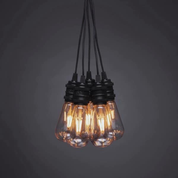 Thuys - Tuinverlichting String Lights 9.15m Onbreekbaar - Met 10 Vervangbare LED - Lampen En Dimmer
