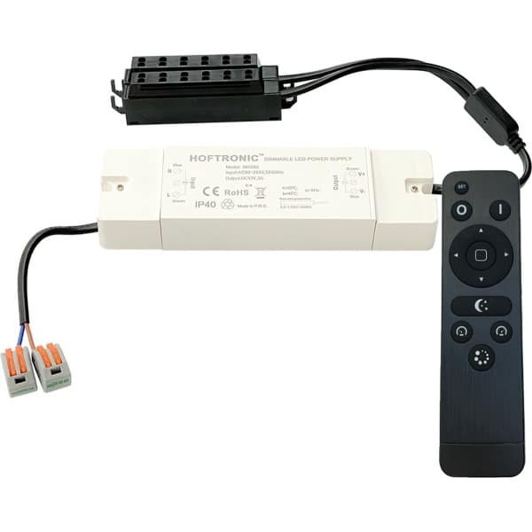 Dimbare LED Transformator 12V - 36 Watt - 3A - 2,4 GHz - incl. afstandsbediening 2,4GHz - IP40 voor binnengebruik